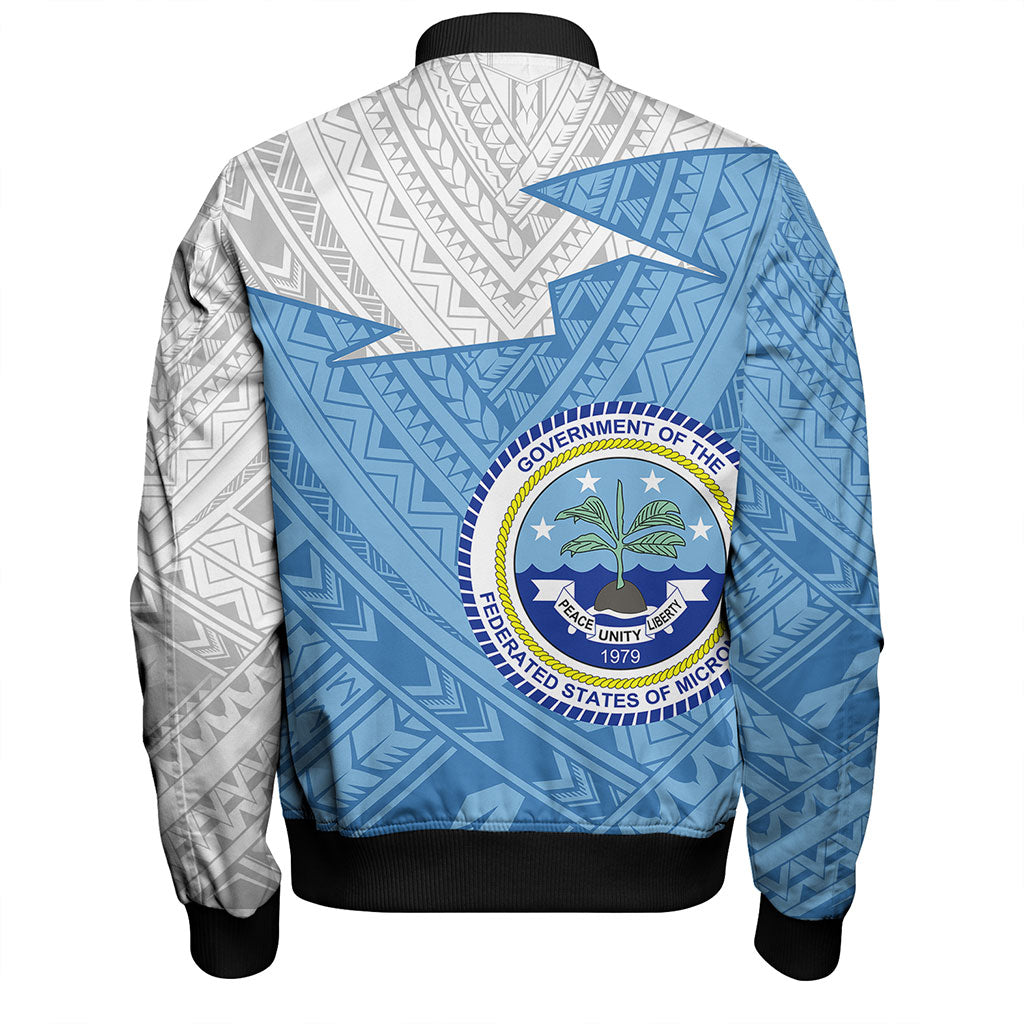 Federated States Of Micronesia Bomber Jacket Polynesian Tattoo Flag And Coat Of Arms