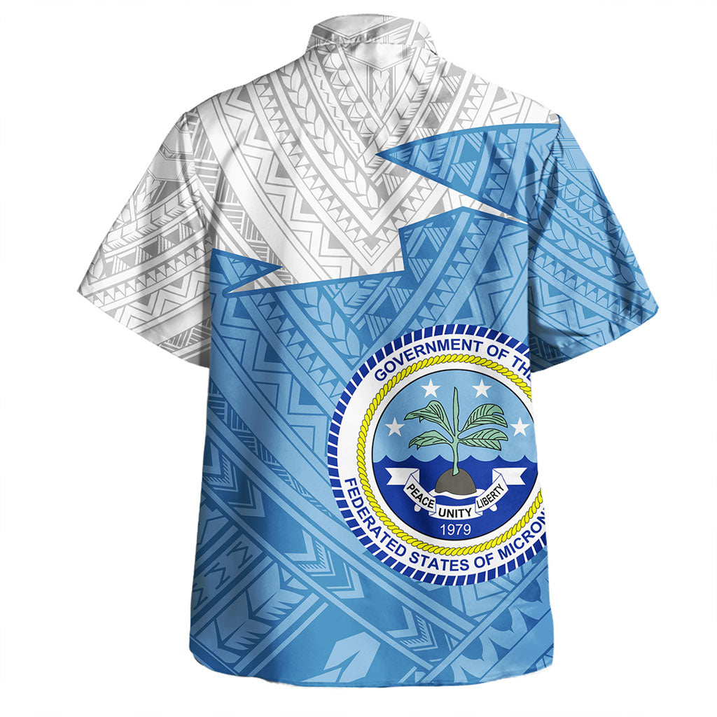 Federated States Of Micronesia Hawaiian Shirt Polynesian Tattoo Flag And Coat Of Arms