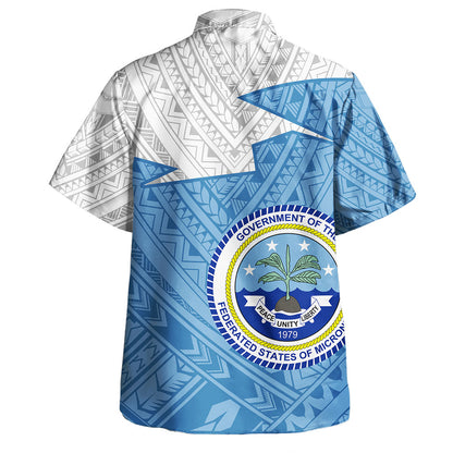Federated States Of Micronesia Hawaiian Shirt Polynesian Tattoo Flag And Coat Of Arms