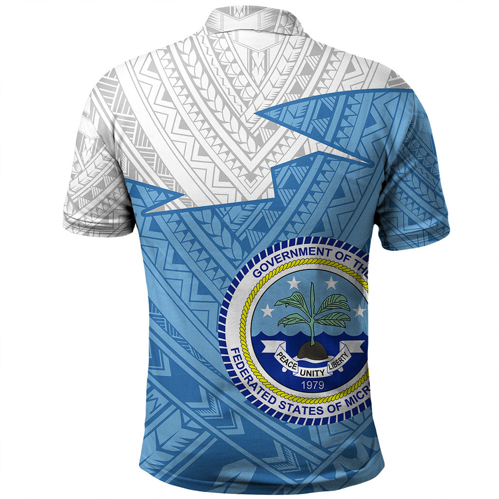 Federated States Of Micronesia Polo Shirt Polynesian Tattoo Flag And Coat Of Arms