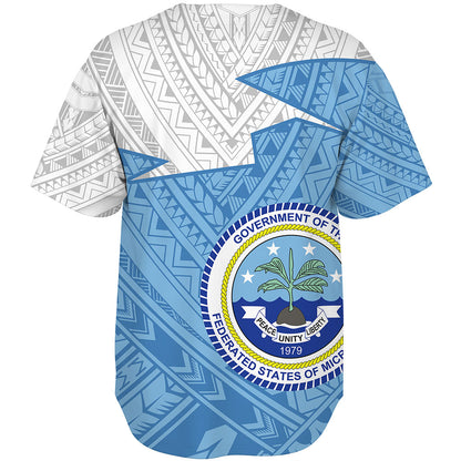 Federated States Of Micronesia Baseball Shirt Polynesian Tattoo Flag And Coat Of Arms