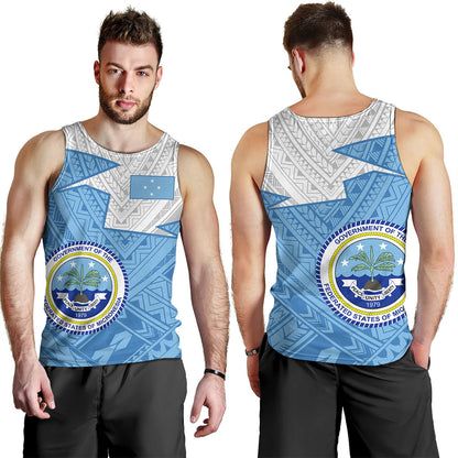 Federated States Of Micronesia Tank Top Polynesian Tattoo Flag And Coat Of Arms