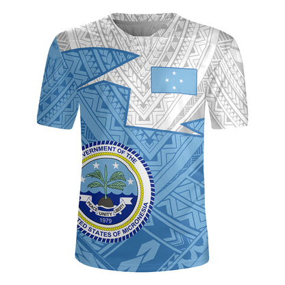 Federated States Of Micronesia Rugby Jersey Polynesian Tattoo Flag And Coat Of Arms
