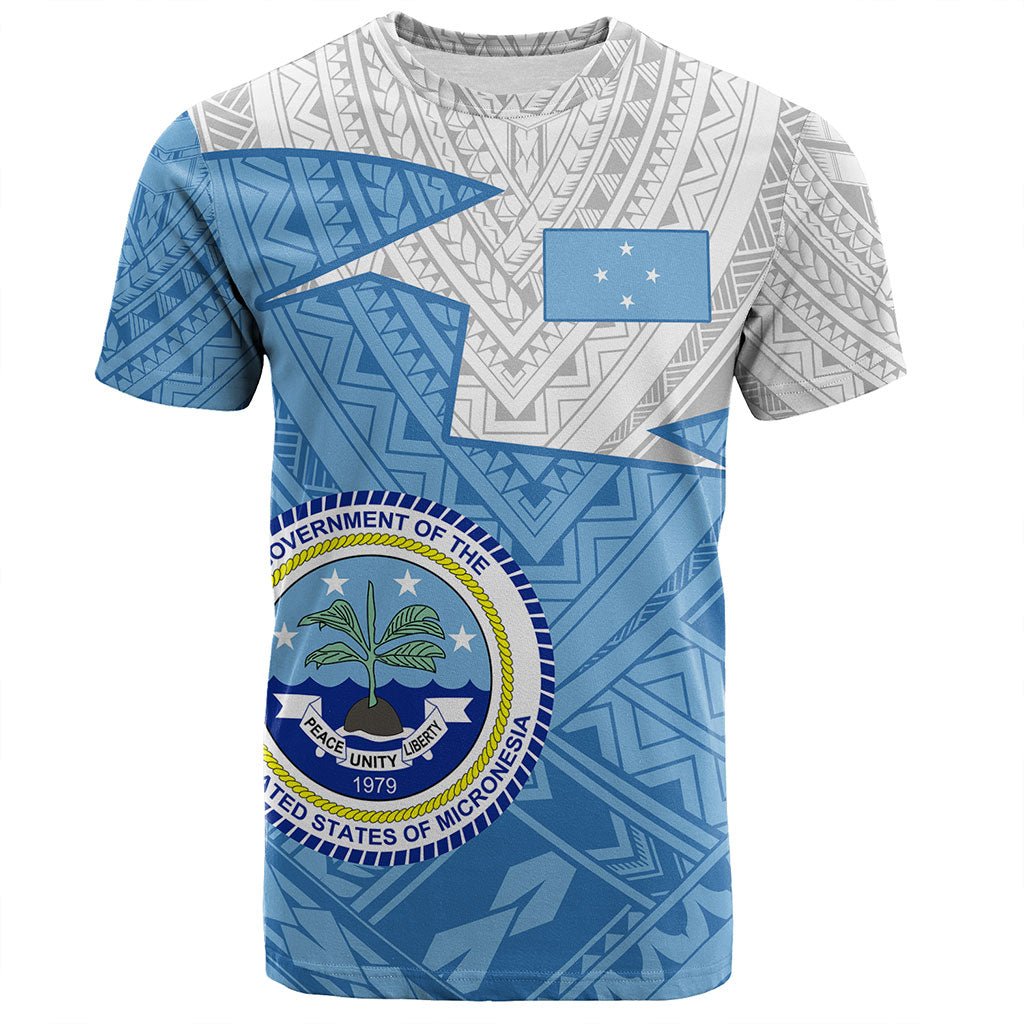 Federated States Of Micronesia T-Shirt Polynesian Tattoo Flag And Coat Of Arms