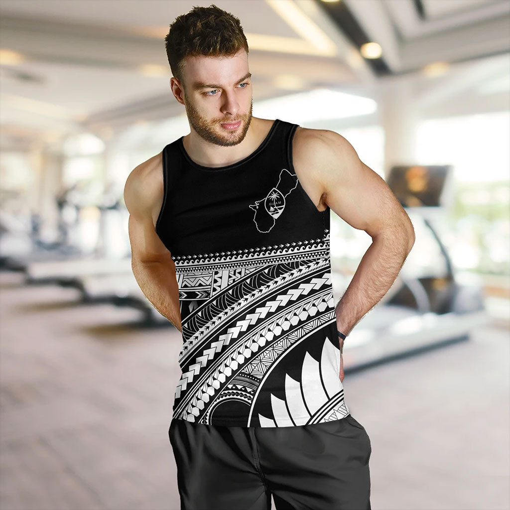 Guam Tank Top Micronesian Map Tribal Style