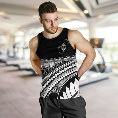 Guam Tank Top Micronesian Map Tribal Style