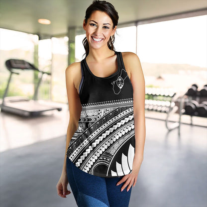 Guam Women Tank Micronesian Map Tribal Style