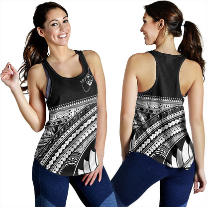 Guam Women Tank Micronesian Map Tribal Style