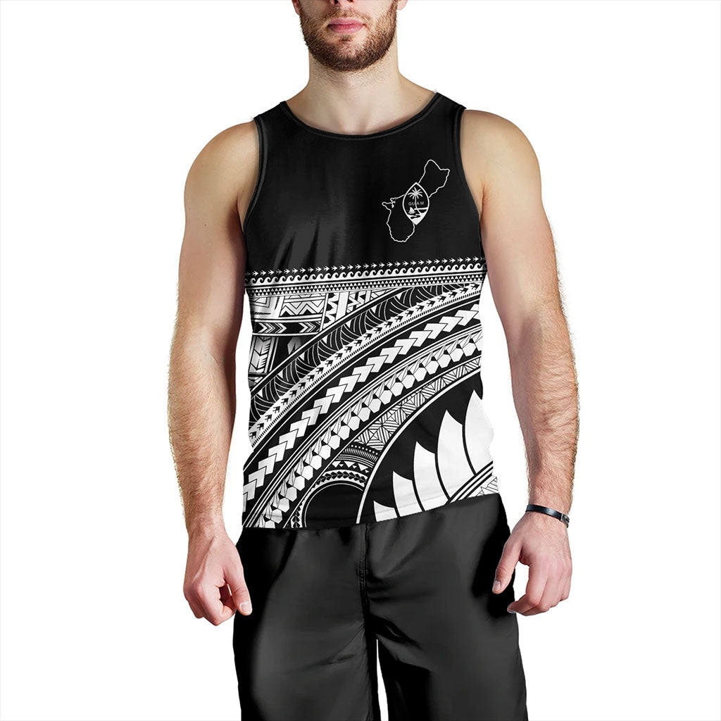 Guam Tank Top Micronesian Map Tribal Style