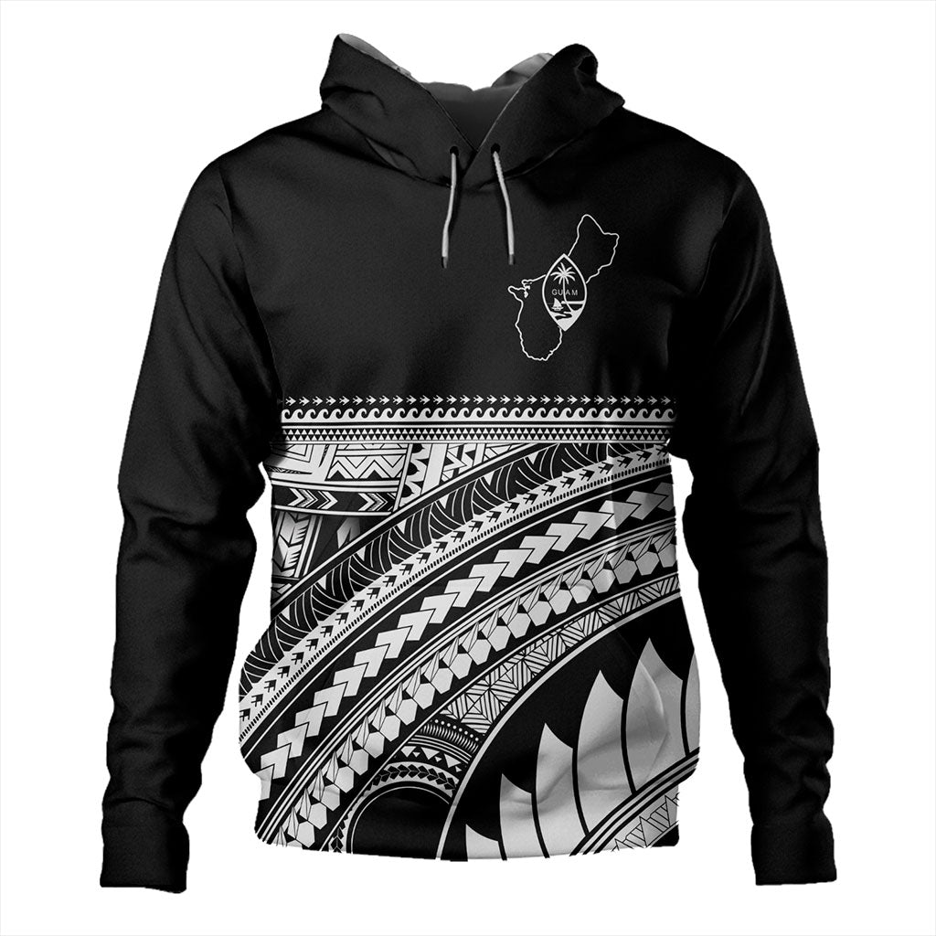 Guam Hoodie Micronesian Map Tribal Style
