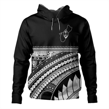 Guam Hoodie Micronesian Map Tribal Style