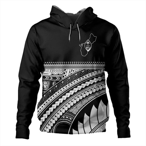 Guam Hoodie Micronesian Map Tribal Style