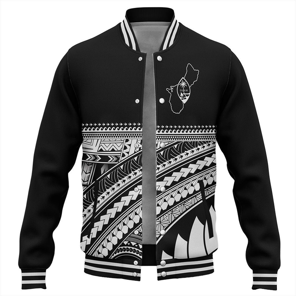 Guam Baseball Jacket Micronesian Map Tribal Style