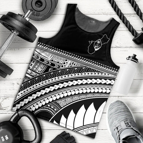 Guam Tank Top Micronesian Map Tribal Style