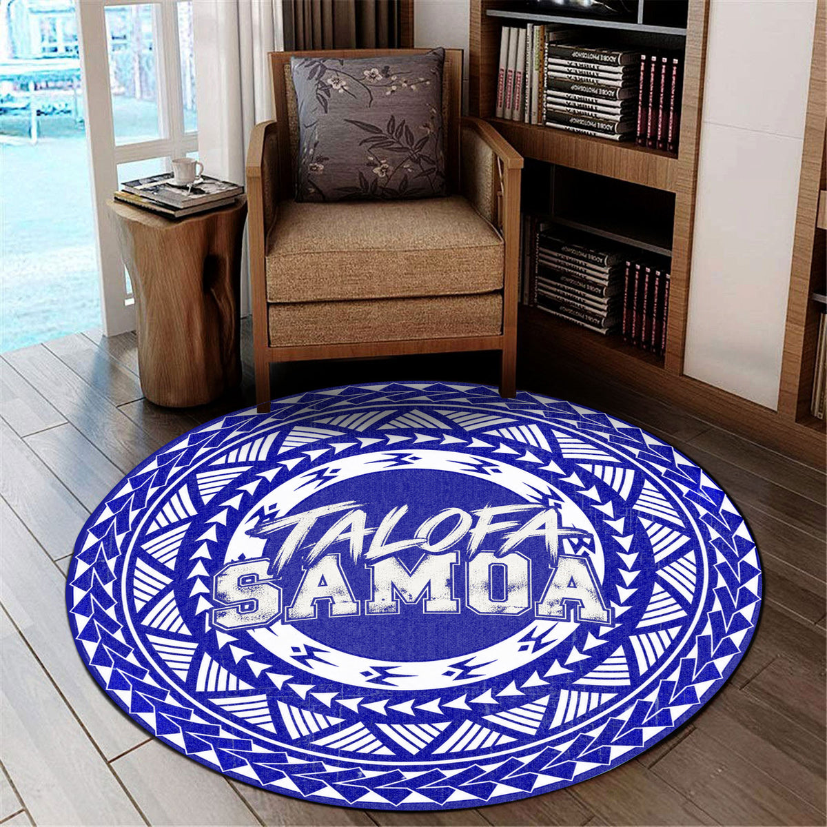 Samoa Round Rug Talofa Samoa Traditional Style