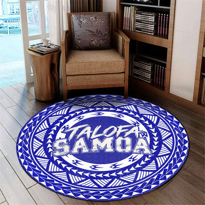 Samoa Round Rug Talofa Samoa Traditional Style