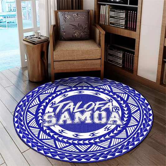 Samoa Round Rug Talofa Samoa Traditional Style