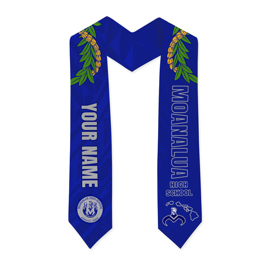 Hawaii Graduation Stole Custom Moanalua High School Polynesian Lei