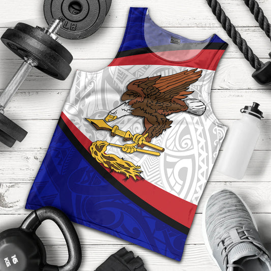 American Samoa Tank Top - American Samoa Polynesian Flag With Coat Of Arms