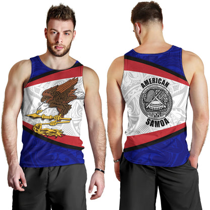 American Samoa Tank Top - American Samoa Polynesian Flag With Coat Of Arms