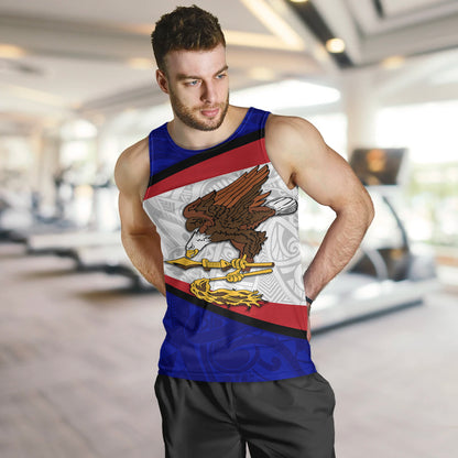 American Samoa Tank Top - American Samoa Polynesian Flag With Coat Of Arms
