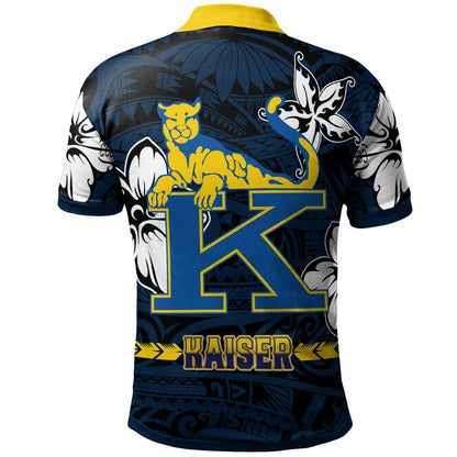 Hawaii Henry J. Kaiser High School Custom Polo Shirt - Kaiser High School Polynesian With Floral Elements Pattern