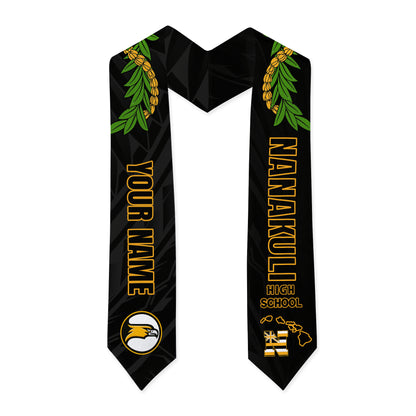 Hawaii Graduation Stole Custom Nanakuli High School Polynesian Lei