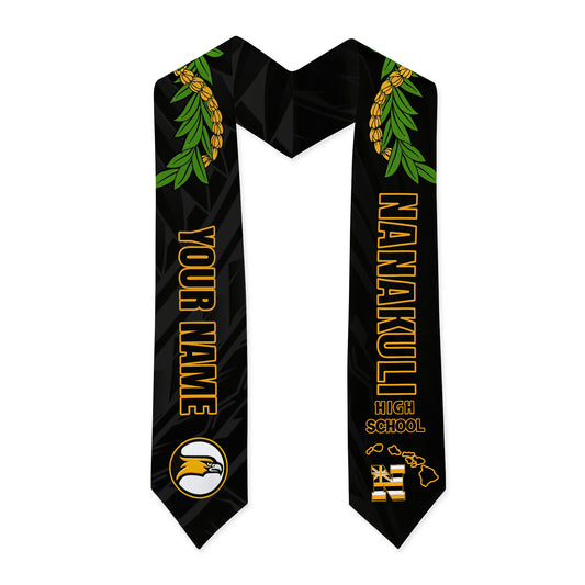 Hawaii Graduation Stole Custom Nanakuli High School Polynesian Lei