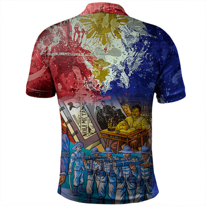 Philippines Filipinos Polo Shirt National Heroes Dawring Art Style