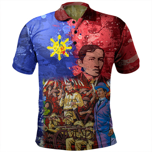 Philippines Filipinos Polo Shirt National Heroes Dawring Art Style