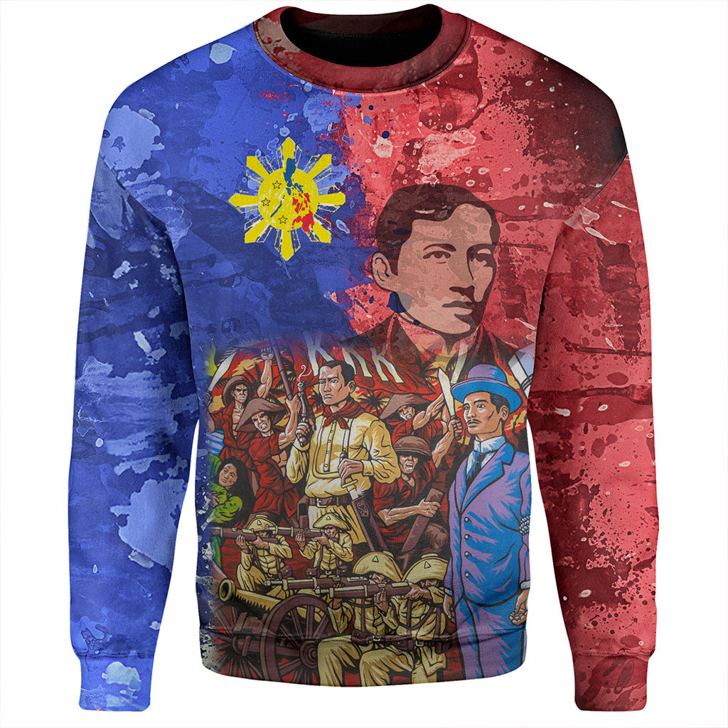 Philippines Filipinos Sweatshirt National Heroes Dawring Art Style