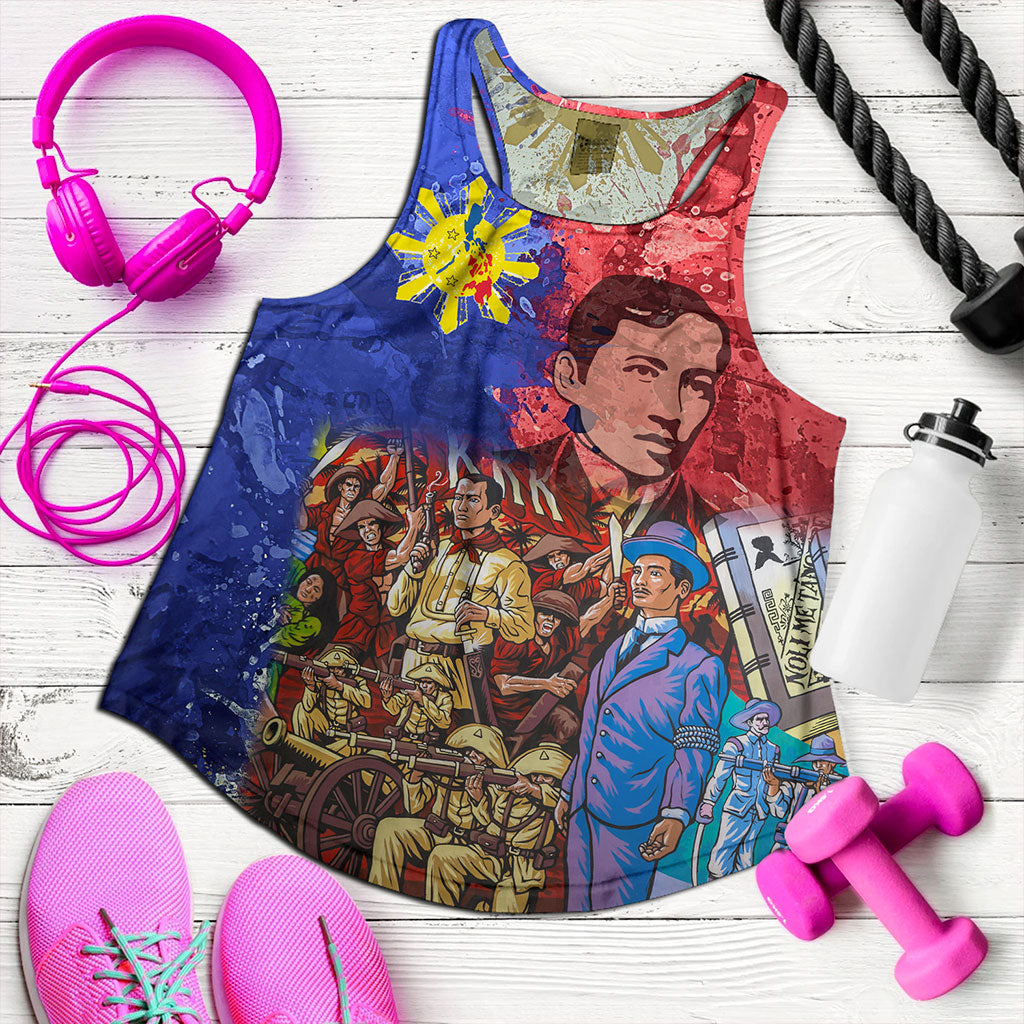 Philippines Filipinos Women Tank National Heroes Dawring Art Style