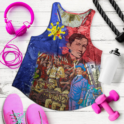 Philippines Filipinos Women Tank National Heroes Dawring Art Style
