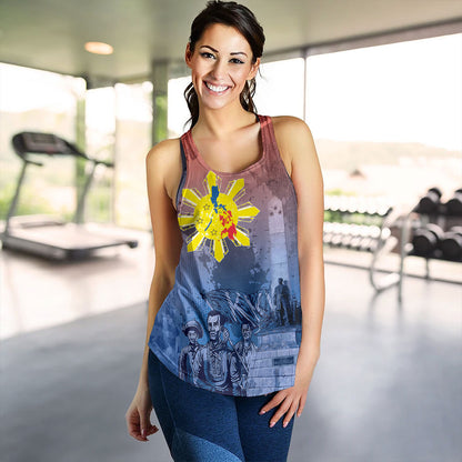 Philippines Filipinos Women Tank National Heroes Sun Star With Eagle