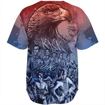 Philippines Filipinos Baseball Shirt National Heroes Sun Star With Eagle