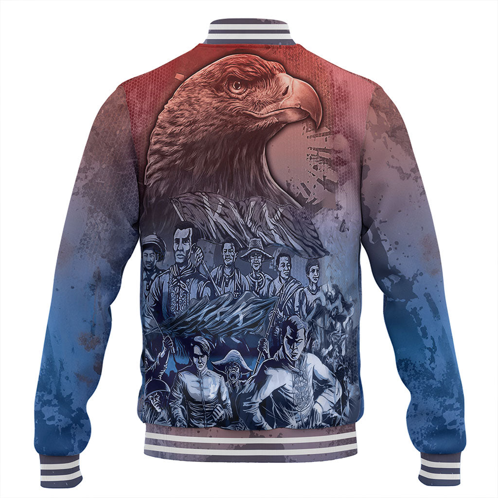 Philippines Filipinos Baseball Jacket National Heroes Sun Star With Eagle