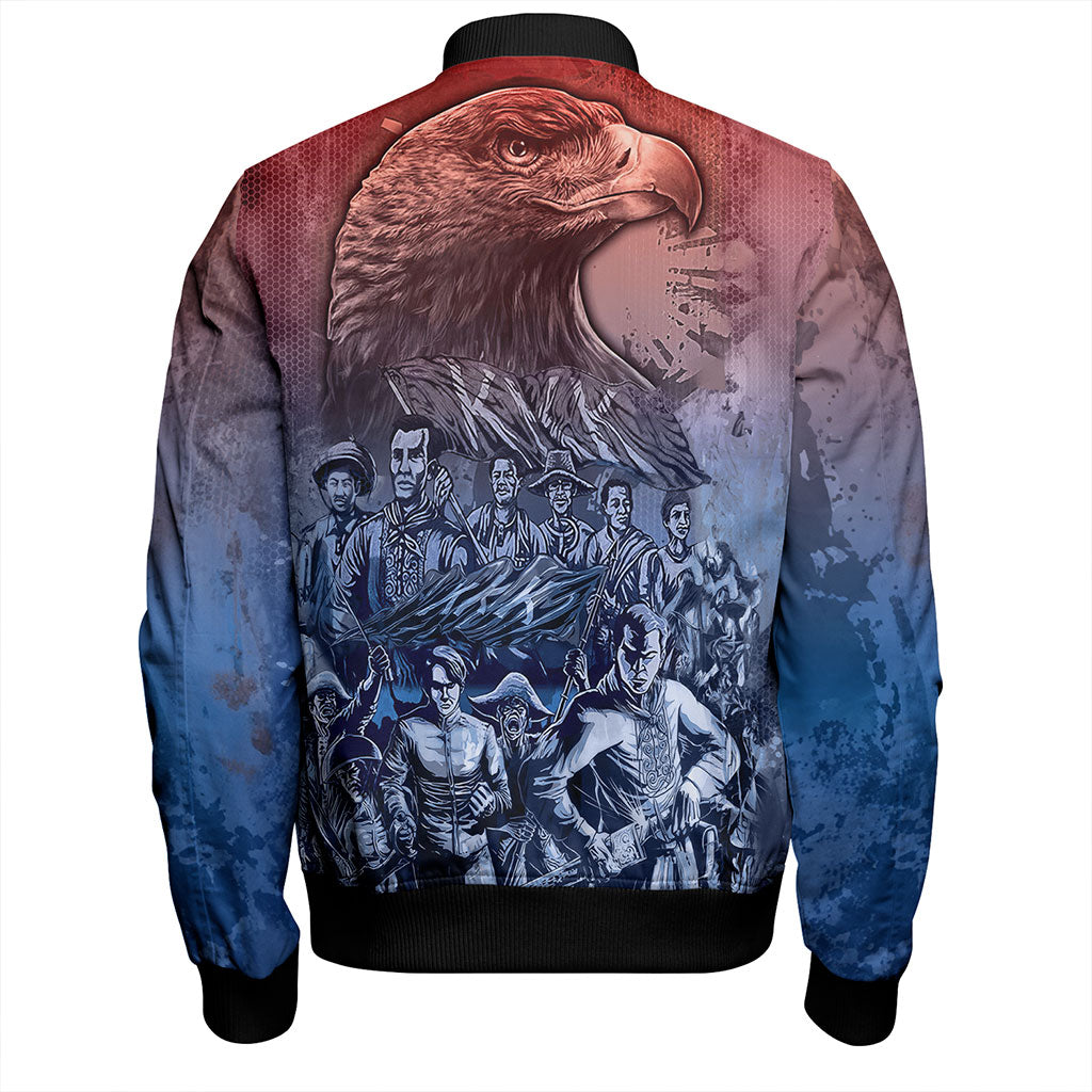 Philippines Filipinos Bomber Jacket National Heroes Sun Star With Eagle