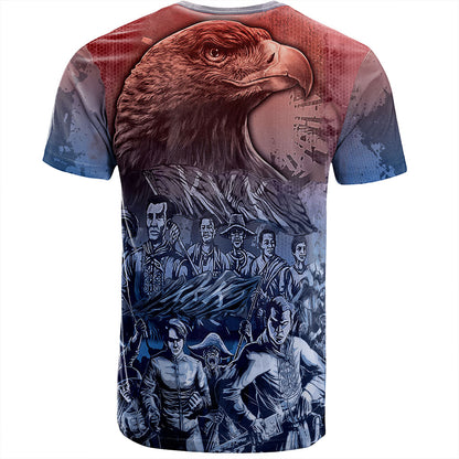 Philippines Filipinos T-Shirt National Heroes Sun Star With Eagle