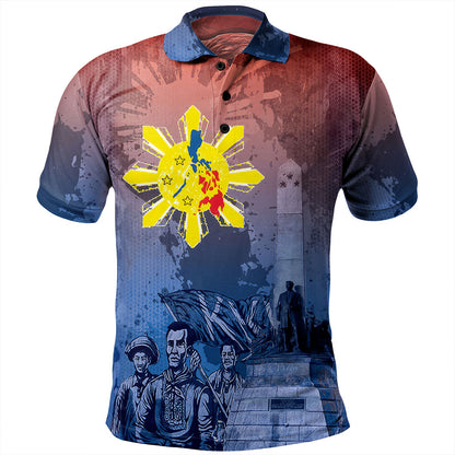 Philippines Filipinos Polo Shirt National Heroes Sun Star With Eagle