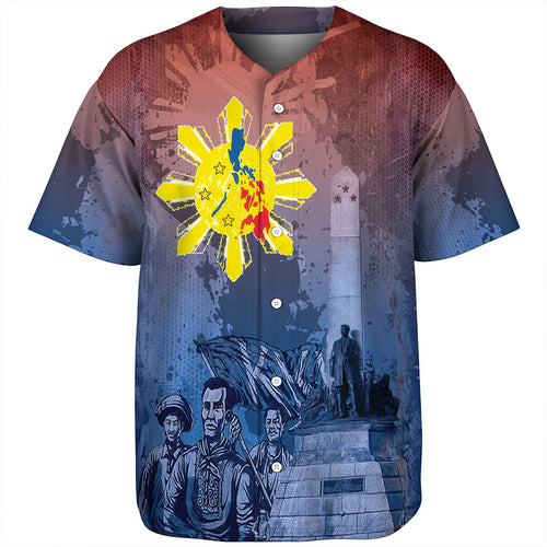 Philippines Filipinos Baseball Shirt National Heroes Sun Star With Eagle