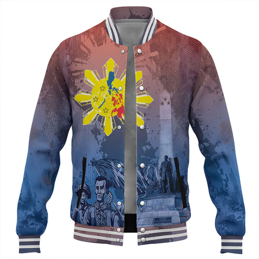 Philippines Filipinos Baseball Jacket National Heroes Sun Star With Eagle