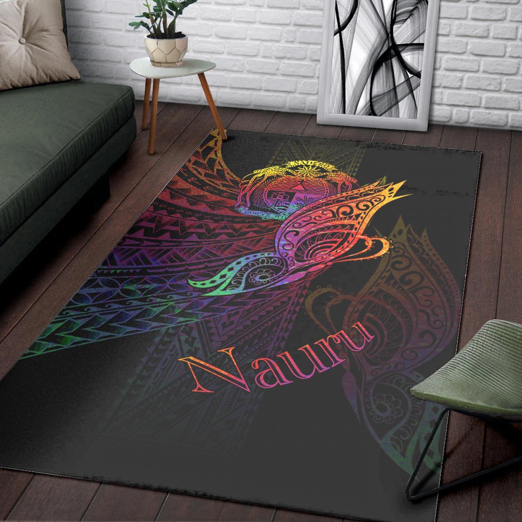 Nauru Area Rug - Butterfly Polynesian Style