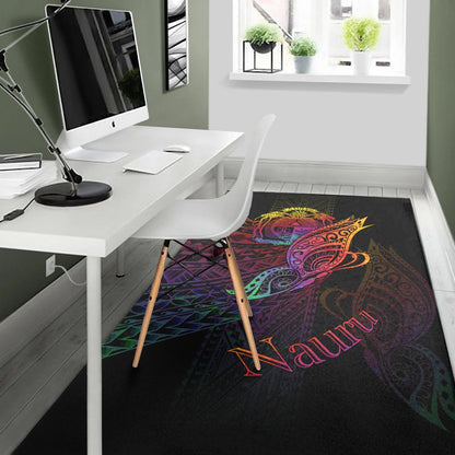 Nauru Area Rug - Butterfly Polynesian Style
