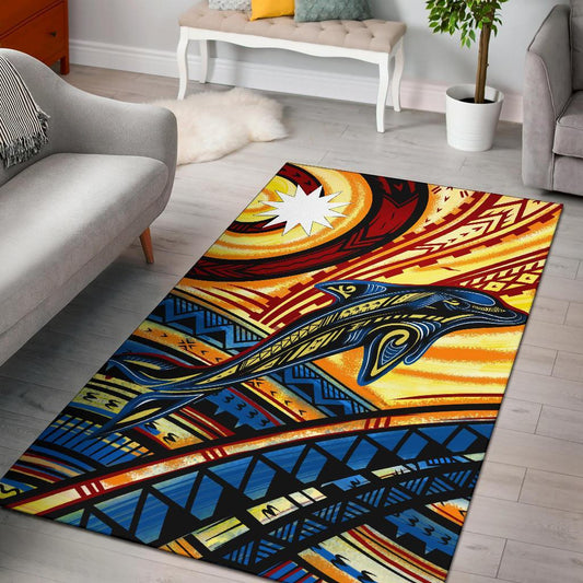 Nauru Area Rug - Dolphin Surfing