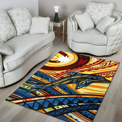 Nauru Area Rug - Dolphin Surfing