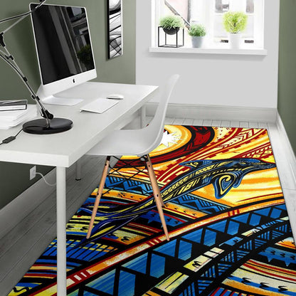 Nauru Area Rug - Dolphin Surfing