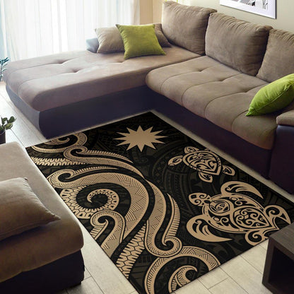Nauru Area Rug - Gold Tentacle Turtle