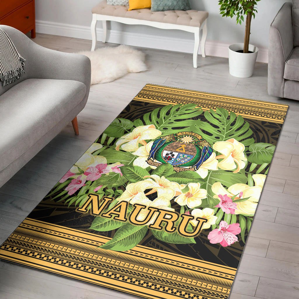 Nauru Area Rug - Polynesian Gold Patterns Collection