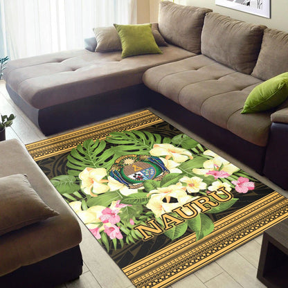Nauru Area Rug - Polynesian Gold Patterns Collection
