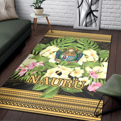 Nauru Area Rug - Polynesian Gold Patterns Collection
